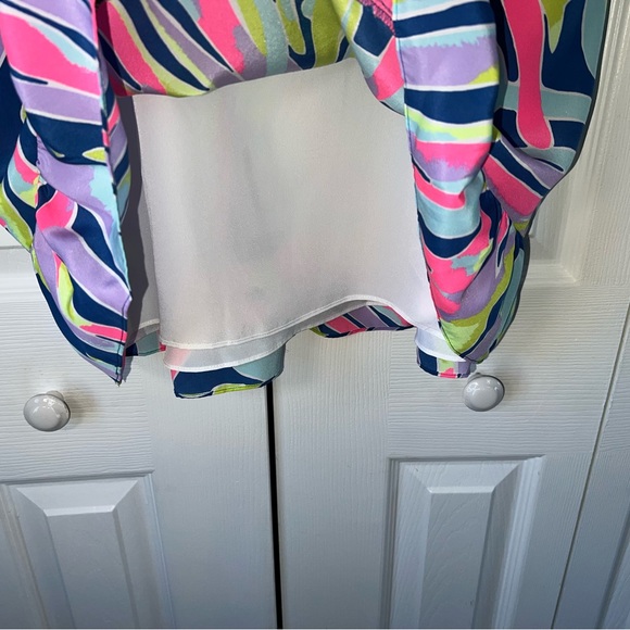 Lilly Pulitzer silk slip dress with ruffle hem Sz XS - Picture 7 of 11